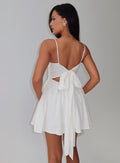Angel Wings Tie Up Mini Dress White