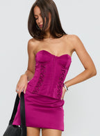 Odella Strapless Corset Top Fuchsia