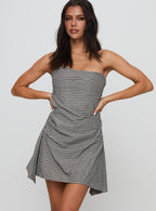 Bradwell Strapless Mini Dress Check