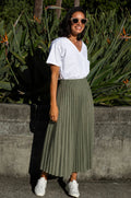Kara Pleated Skirt Pistachio