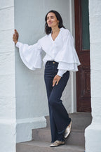 Alexis Long Sleeve Top White