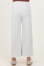 Light Heather Grey Ankle Wide Leg Maternity Lounge Pants