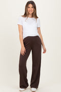 Brown Stripe Detail Maternity Lounge Pants