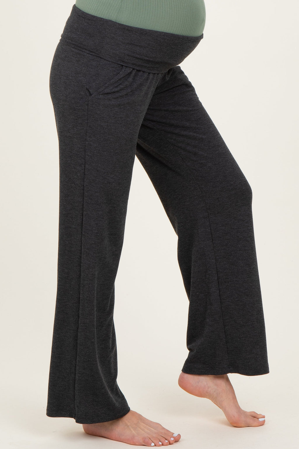 Charcoal Maternity Yoga Pants