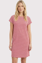 Red Striped Basic Maternity Dress