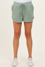 Sage Drawstring Relaxed Fit Maternity Shorts