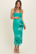 Jade Floral Cutout Maternity Midi Dress