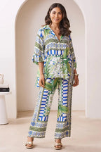 Tonya Straight Leg Tie Pants in Emerald