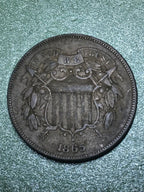 1865 Two Cents AU50 BN | Of Coins & Crystals