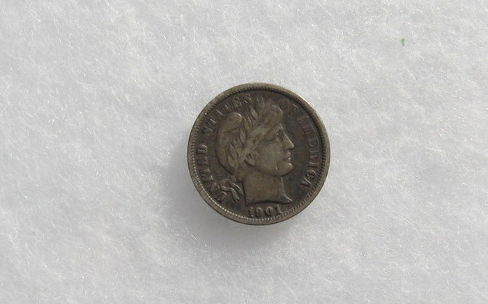 1901 O Barber Dime VF-20 | Of Coins & Crystals