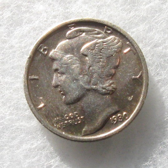 1930S Mercury Dime AU-55