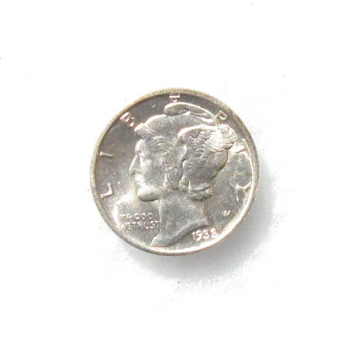1938D Mercury Dime MS-65FSB - Of Coins & Crystals