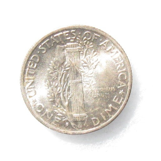 1945S Micro S Mercury Dime MS-63 - Of Coins & Crystals