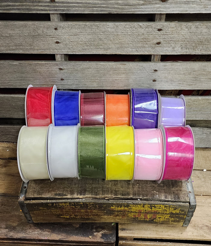 2.5" Wired Sheer Ribbon 50 YD Roll