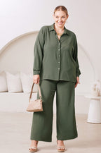 Paola Straight Leg Pants Olive - Pre Order
