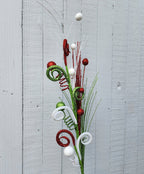 36" Glitter Curl Ball Grass Spray