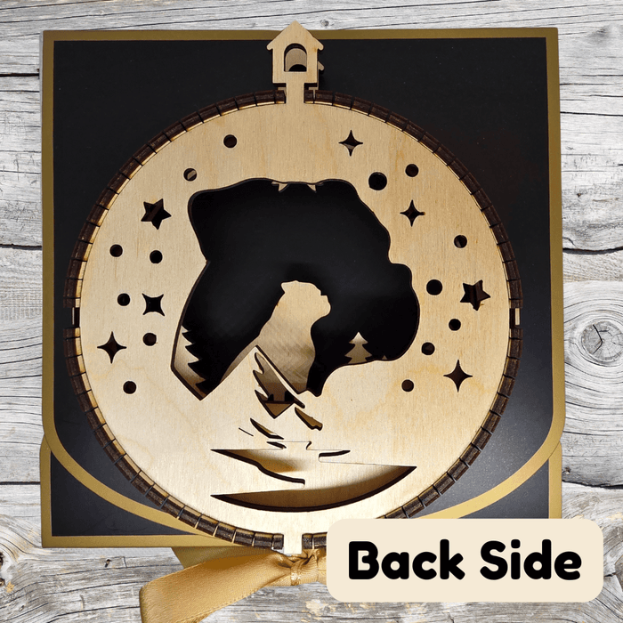 3D Wooden Dog Ornament: American Bulldog