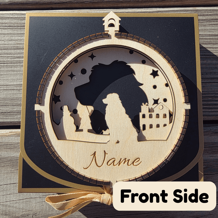 3D Wooden Dog Ornament: Australian Shepherd
