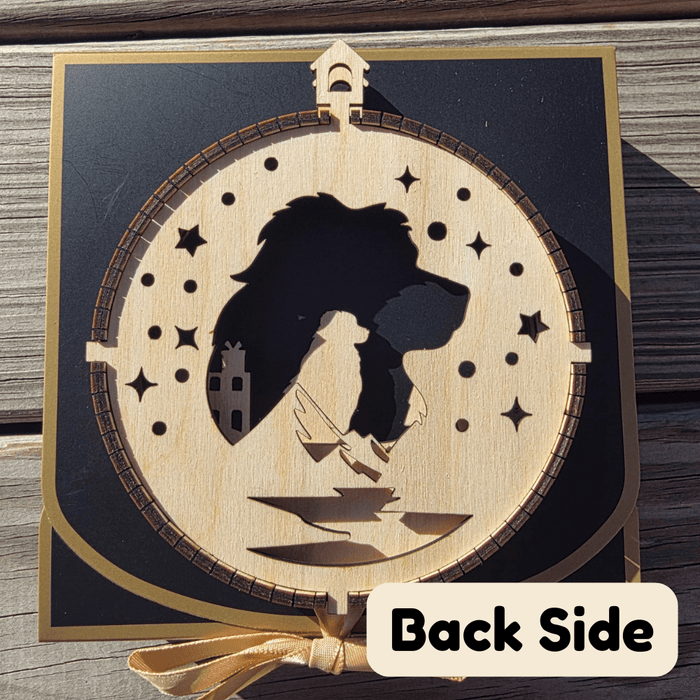 3D Wooden Dog Ornament: Australian Shepherd