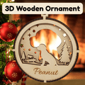 3D Wooden Dog Ornament: Beagle