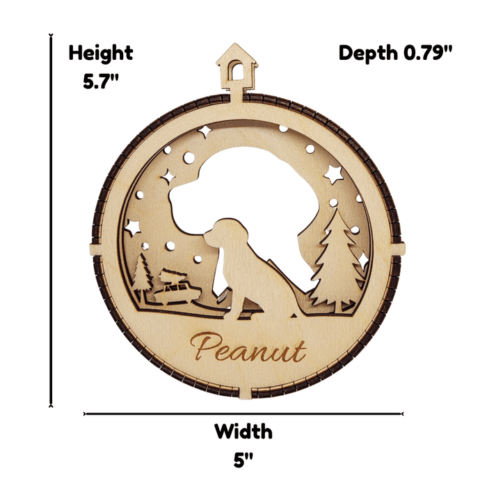 3D Wooden Dog Ornament: Beagle