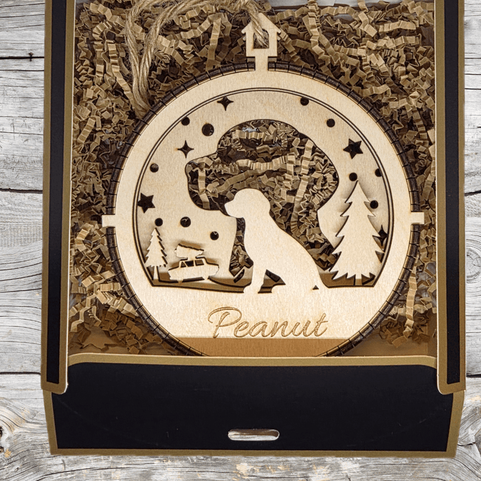 3D Wooden Dog Ornament: Beagle