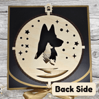 3D Wooden Dog Ornament: German Shepherd