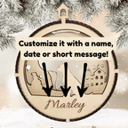 3D Wooden Dog Ornament: Labrador Retriever