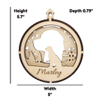 3D Wooden Dog Ornament: Labrador Retriever