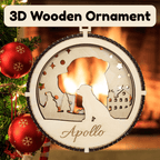 3D Wooden Dog Ornament: Rottweiler