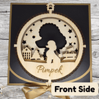 3D Wooden Dog Ornament: Toy Poodle