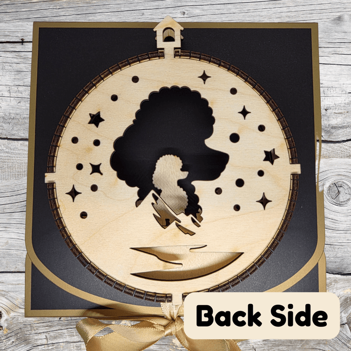 3D Wooden Dog Ornament: Toy Poodle