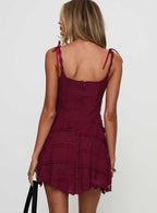 Dwyer Mini Dress Burgundy