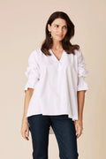 Alessandra Long Sleeve Top White
