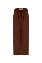 Gemma Straight Leg Tie Waist Pants Mocha