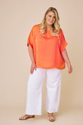 Bianca Short Sleeve Top Orange