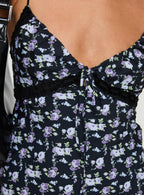 Emily Maxi Dress Black / Floral