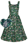 Amanda Koala & Sloth Green Flared Dress