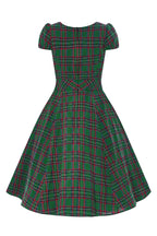 Claudia 50s Style Green Tartan Swing Dress