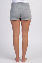 PinkBlush Heather Grey Ruched Side Maternity Lounge Shorts