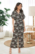 Jude Short Sleeve Jumpsuit in Maui Print