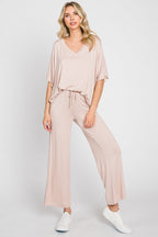 Taupe Cropped Pant Maternity Set