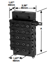 876184  |  MC2-HP Twin Outlet Divider Valve with Right Side Cycle Indicator