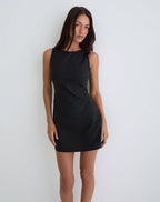 Ayana Backless Mini Dress in Black