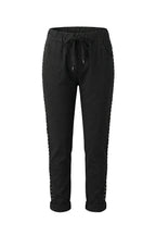 Abbie Studded Crinkle Jogger Black