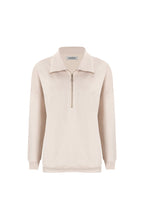 Amara Half Zip Jumper Beige