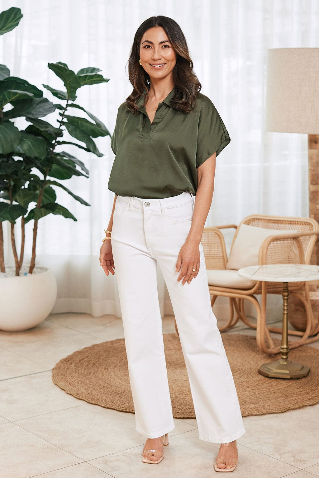 Amelia Straight Leg Jeans White