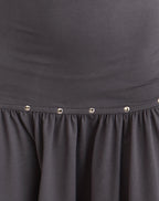 Brani Studded Mini Dress in Charcoal Grey