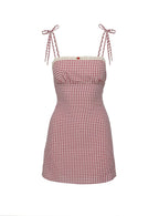 Burkes Mini Dress Red Check