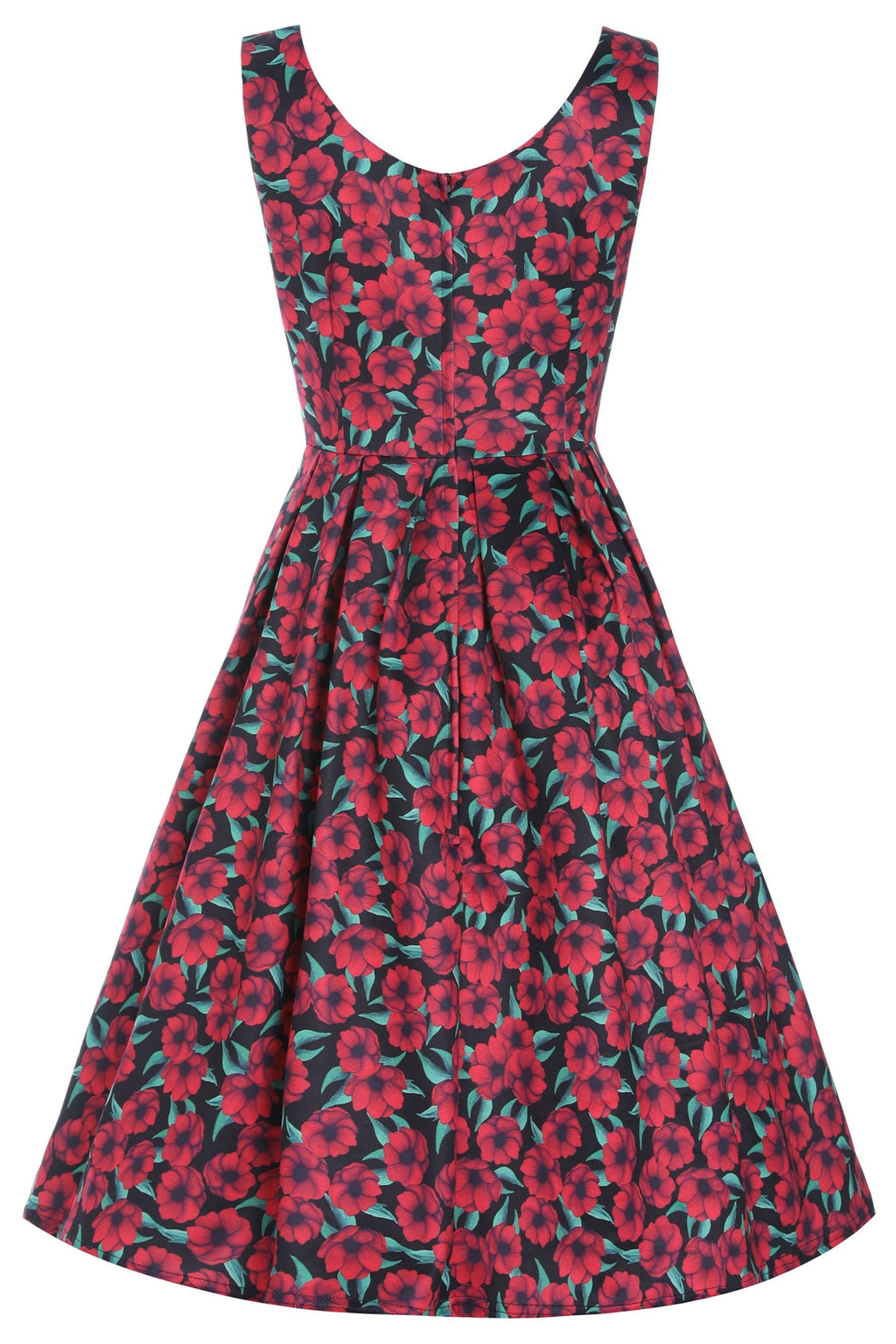 Amanda Red Anemone Swing Dress